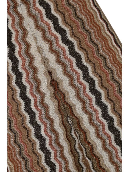 Pantalone Amalia in maglia raschel Marrone Mc2 Saint Barth | AMALIA01060H RACHEL CHEVRON 18